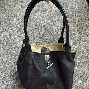 Elegant Black Leather Handbag